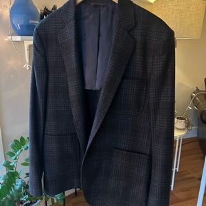Billy Reid Virgin Wool Plaid Two Buttons Jacket Blazer Made in Italy